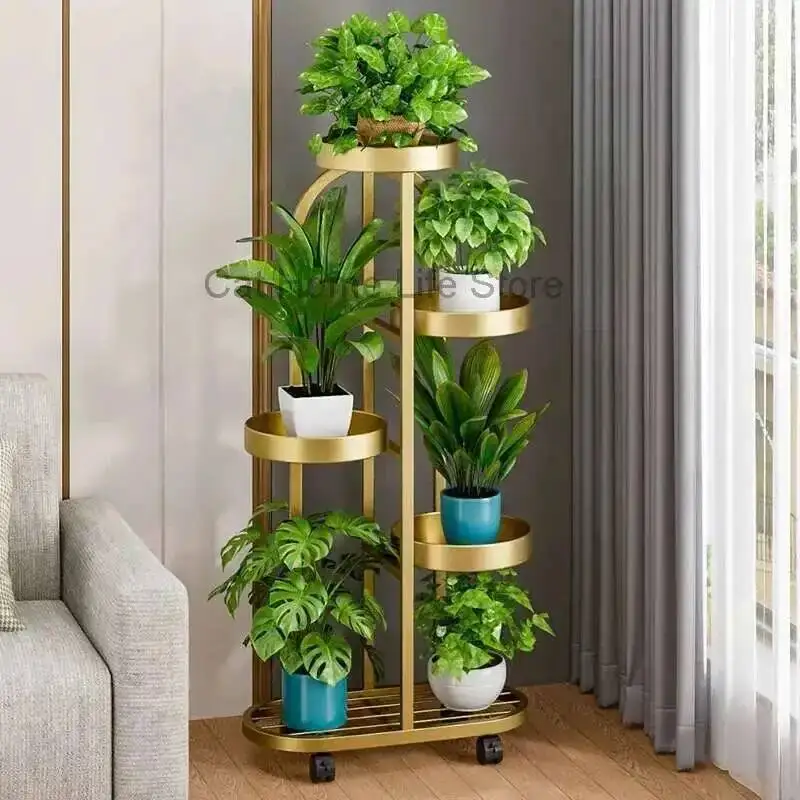 Rak Ruangan Estetika Ruang Tamu Desainer Minimalis Rak Bunga Dekorasi Fashion Mewah Ringan Furnitur Porte Plantes