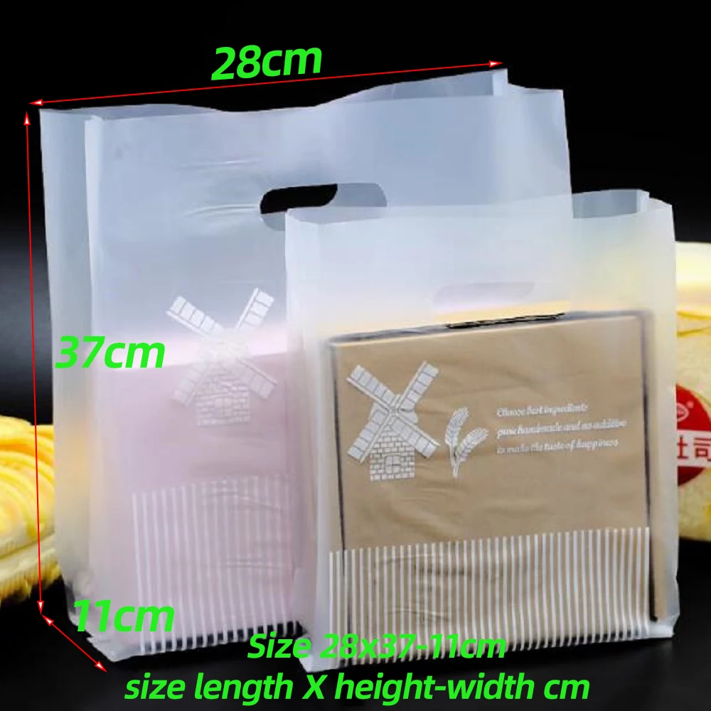 Bolsa de plástico transparente, bolsas de compras de plástico troqueladas, bolsa de embalaje para ropa, bolsa para hornear perritos, embalaje práctico para llevar