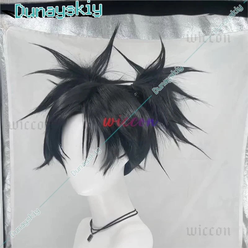 Choso Cosplay Wig Anime Jujutsu 2Kaisen Season 2 Black Double Ponytail Hair Sticker Itadori Yuji Halloween Party Women Men