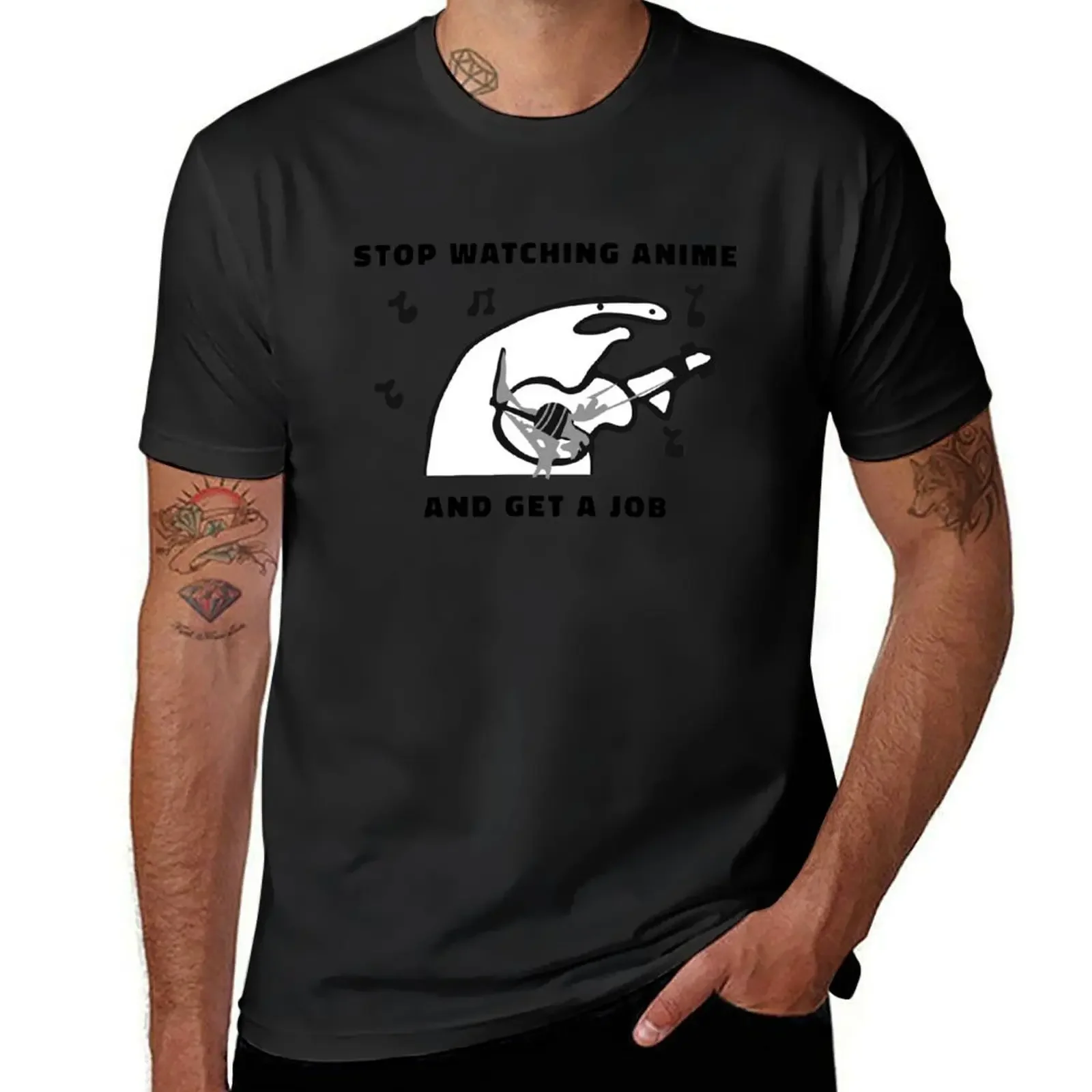 Stop watching anime and get a job shirt Jobs from Stop Watching T-Shirt animal prinfor boys vintage clothes men t shirt