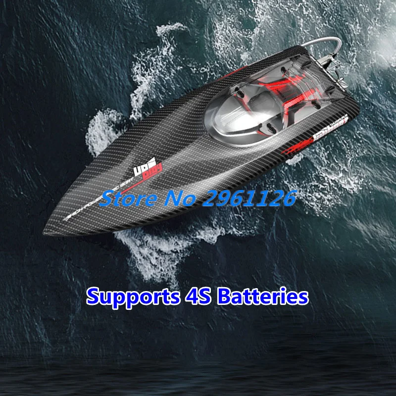 Electric Smart 63CM Oversize Remote Control Boat Brushless Motor Cool Lighting 70KM/H Ultra High Speed RC Speedboat Child Model