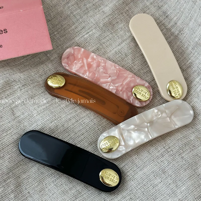 

Ins New Acetate Hair Clips Barrettes Vintage Hairpin Geometric Side Pin Korean Women Girls Hair Accessories