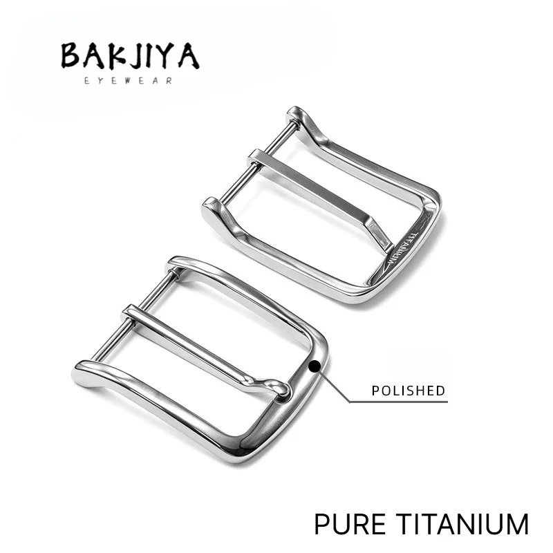 New Rustproof Pure Titanium Single-Prong Belt Buckle for Men, Casual & Business Jeans Elastic Waist Band Pin Clasp Accessory