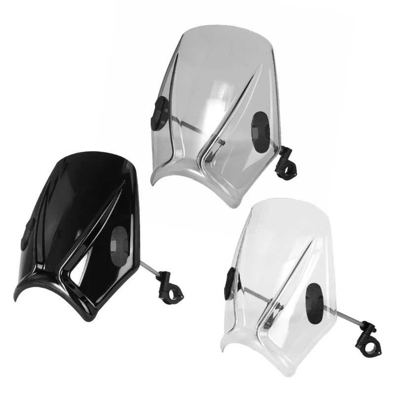 M76E Lenkermontierte Motorrad-Windschutzscheibe für 22 mm, 25 mm und 28 mm Lenker – Detail 1