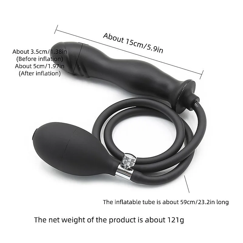 Silicone Inflatable Anal Plug Expandable Dildo Pump Butt Plugs Dilator Prostate Anus Extender Dilatador Adult Sex Toys For Women