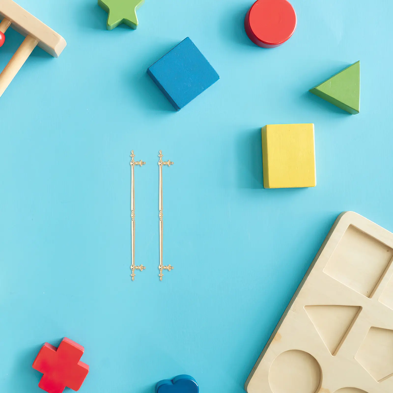 

2Pcs Realistic Metal Miniature Vintage Cabinet Knobs Kitchen and Bathroom Pulls DIY Furniture Hardware Accessories