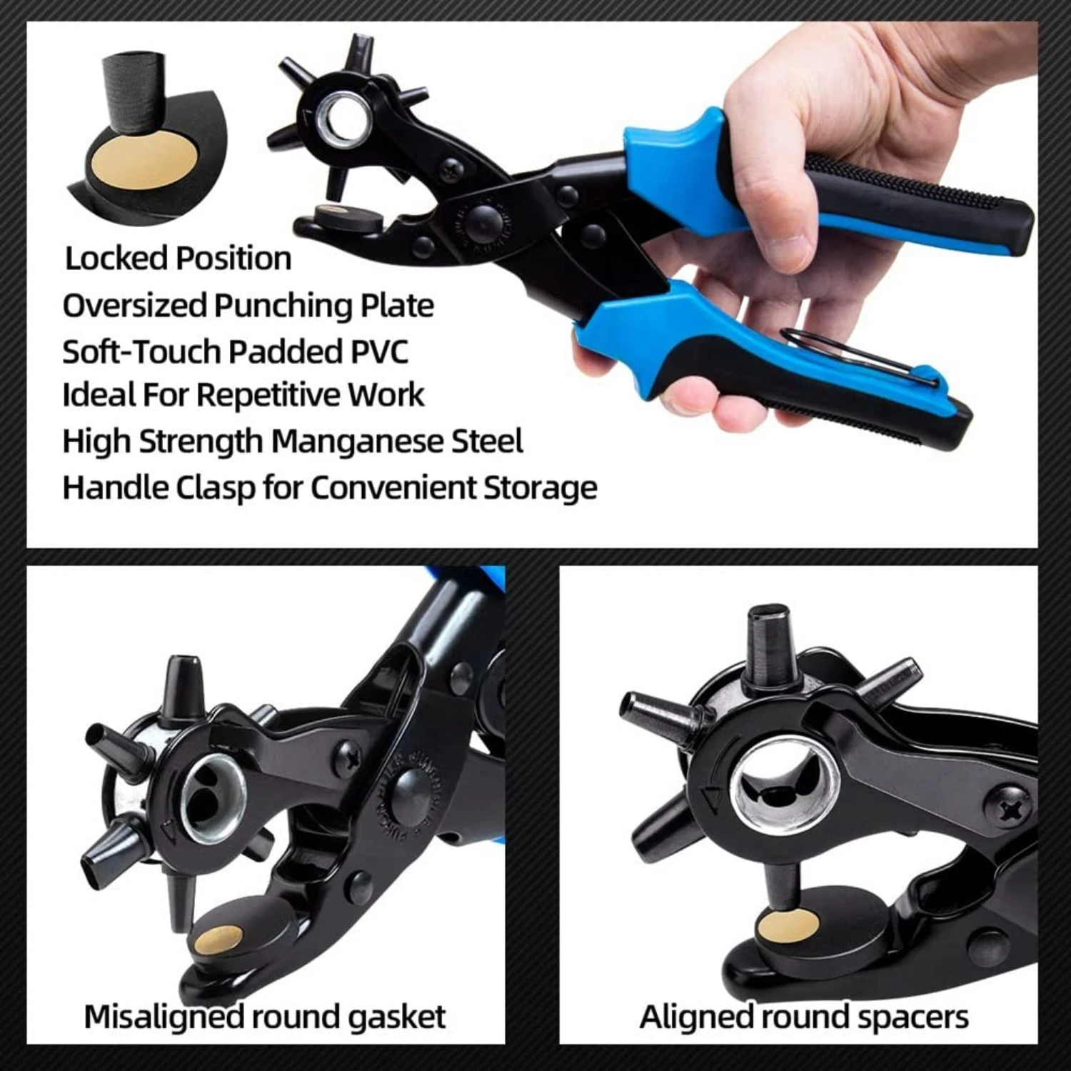 Enhance leather crafting craftsmanship with this indispensable, premium leatherworking toolset boasting versatile interchangeabl