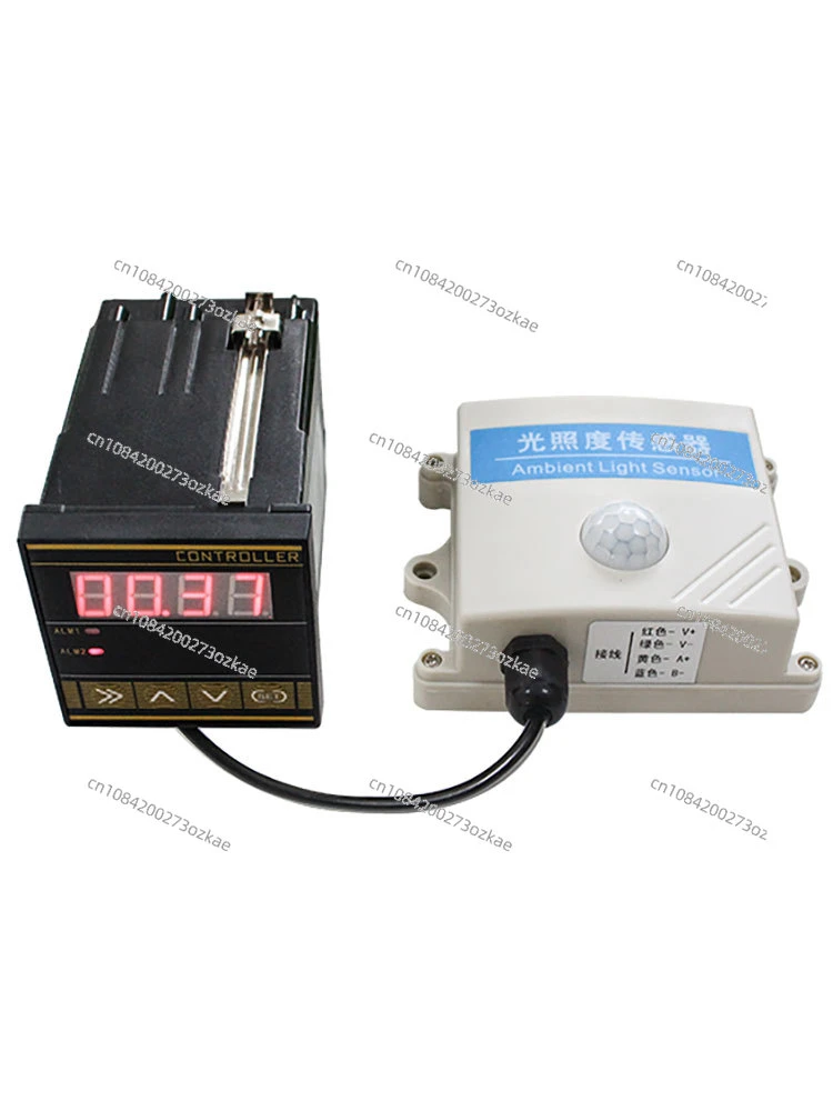 RS485 Led Digital Display Illuminance Controller with Communication Light Control Greenhouse Indoor Automatic Brightness Meter