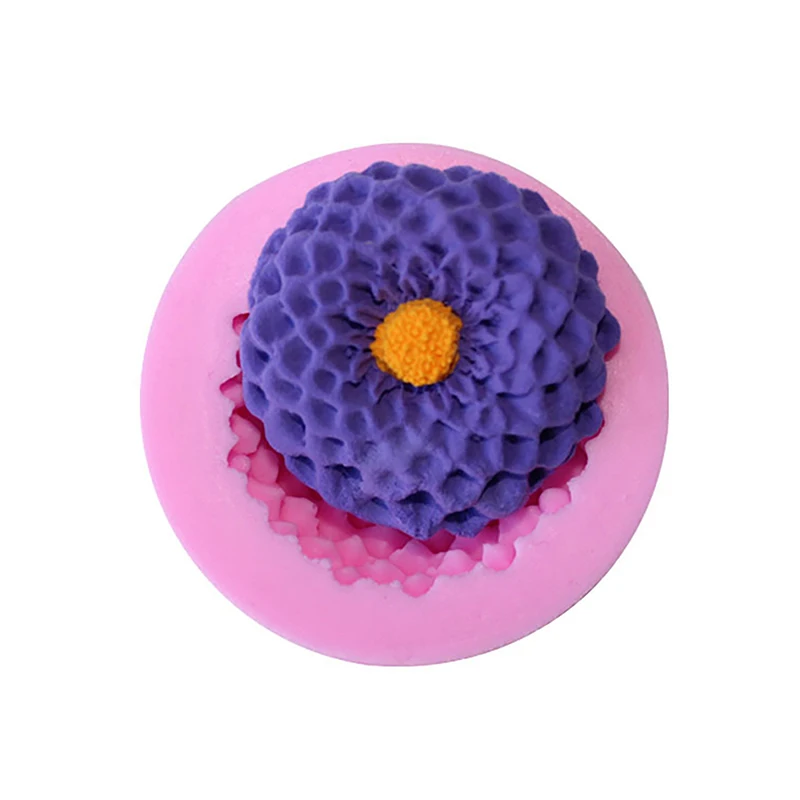 New 3D Beautiful Daisy Soap Mold Bakware Tools Flower Silicone Moulds Candle Molds Cake Decoration Tools