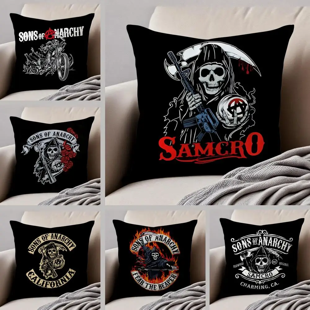 American Biker Drama S-Sons of Anarchy Cushion Cover Throw P