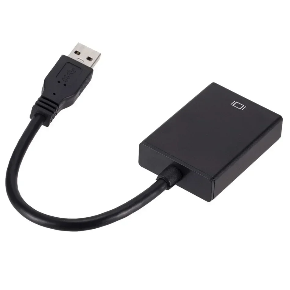 1080P 60HZ HD แบบพกพา USB 3.0 ถึง HD Audio Video Adapter สายแปลงความเร็วสูง 5 Gbps สําหรับ Windows 7/8/10 PC