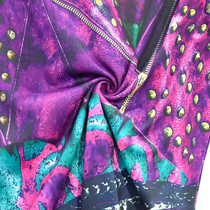 เด็กลูกหลาน 3 เครื่องแต่งกายสําหรับสาว Evie คอสเพลย์เครื่องแต่งกายเด็กแขนยาว Zentai ตลก 3D เสื้อยืด + กางเกงเสื้อผ้าชุด