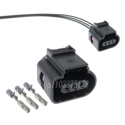 1 Set 3 Pin 8k0973703 8K0 973 703 Car Waterproof Automotive Connector Pressure Sensor Cable Sealed Socket