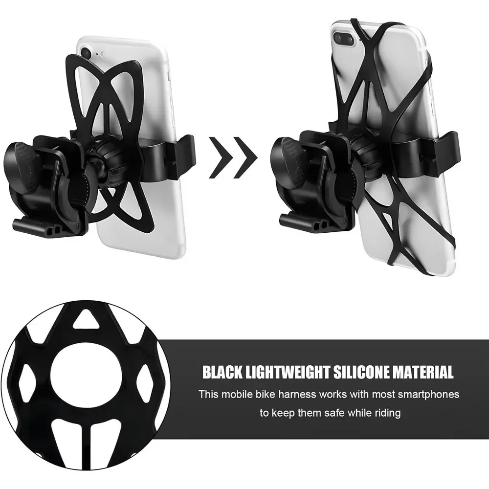 Motorcycle Silicone Mobile Phone Holder Stand Rubber Band Fix Belt Bicycle Mobile Phone Mount Anti-Slip Motorcycle Phone Mount