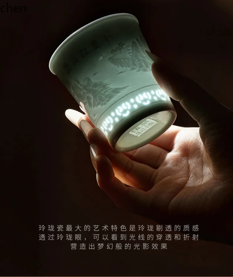

ceramic master cup single cup kung fu tea set with exquisite relief craftsmanship