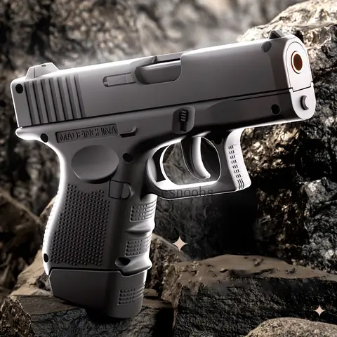 ปืน G26ขนาดเล็กสีดำสำหรับเด็ก, ปืนขว้างปาของเล่นกลางแจ้งกีฬายิงต่อเนื่องขนาดเล็ก