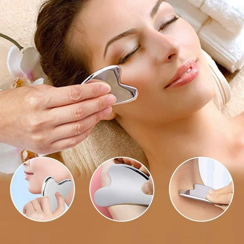 Raspador De Cravo De Aço Inoxidável, Pá De Limpeza Manual De Poros, Remover Cravos e Espinhas, Placa De Massagem De Pele Facial