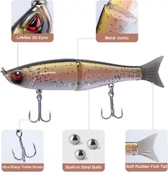Goture Señuelo articulado Slow Sink – Bolas de acero y cola suave
