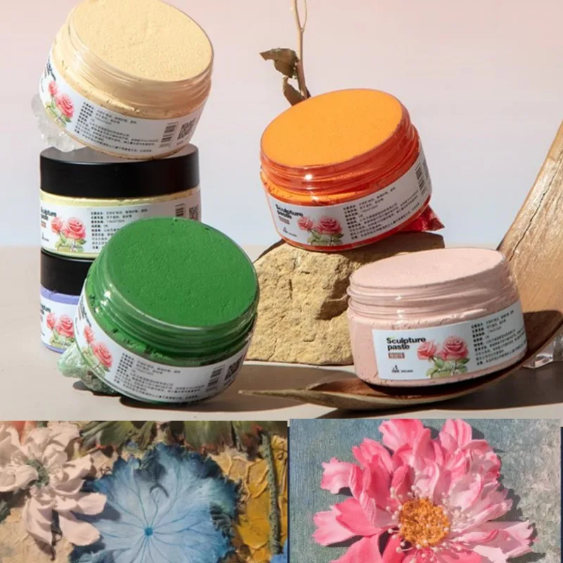 450g Russian Scraper Painting Sculpture Paste DIY Artistic Texture Painting Shaping Paste Handcrafted Relief Painting Material
