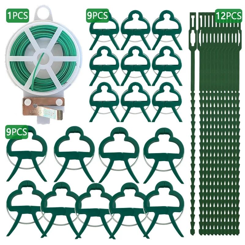 Garden Set Plastic Plant Fixing Clips Climbing Plant Vines Cutting Fishbone Cable Ties Garden Bundling Rope Support Fasteners