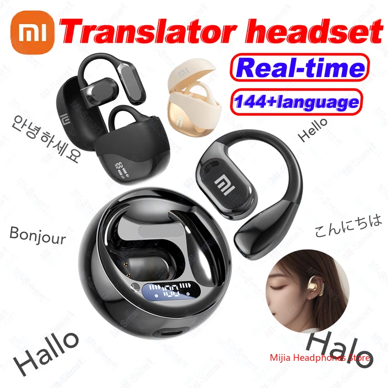 Xiaomi Wireless Language Translation Earbuds M76/M62 Bluetooth-Compatible Translation Earphones Long Battery for Travel Business