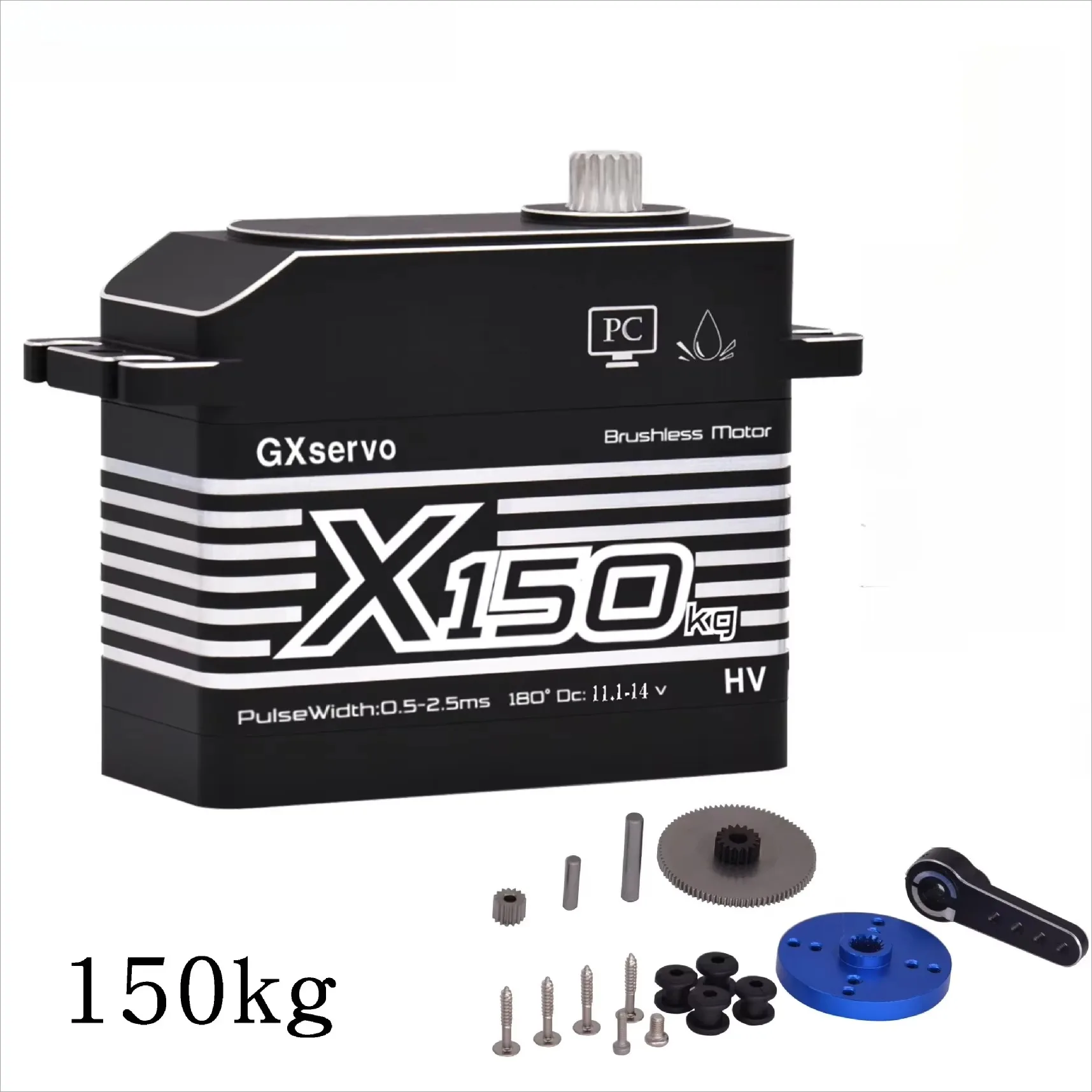 BoMassGXservo 150KG High Torque Brushless Digital Servo Metal Gear For Robotic Arm DIY Robot Climbing RC Car Upgrade Part