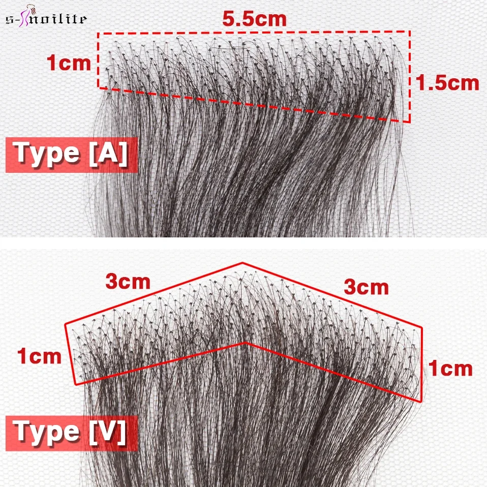 S-noilite 10 "레이스 헤어 토퍼 헤어 패치 핸드 싱글 매듭 천연 인간의 머리카락 교체 모세관 보철 보이지 않는 사원