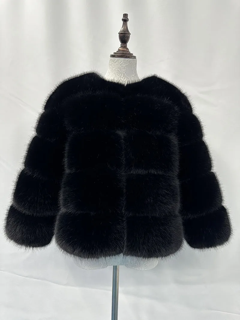 Cappotto di pelliccia sintetica moda donna super caldo autunno inverno donna pelliccia di volpe sintetica giacca soffice cappotti pelosi da donna di alta qualità