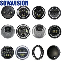 Faro LED para motocicleta de 7 pulgadas, señal de giro DRL de haz alto/bajo, faro redondo de 7 ""para Harley Jeep Wrangler JK LJ CJ Hummer H1 H2, 1 ud.