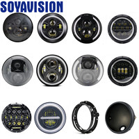 1PC 7 Inch Motorcycle LED Headlight Hi/Low Beam DRL Turn Signal 7\