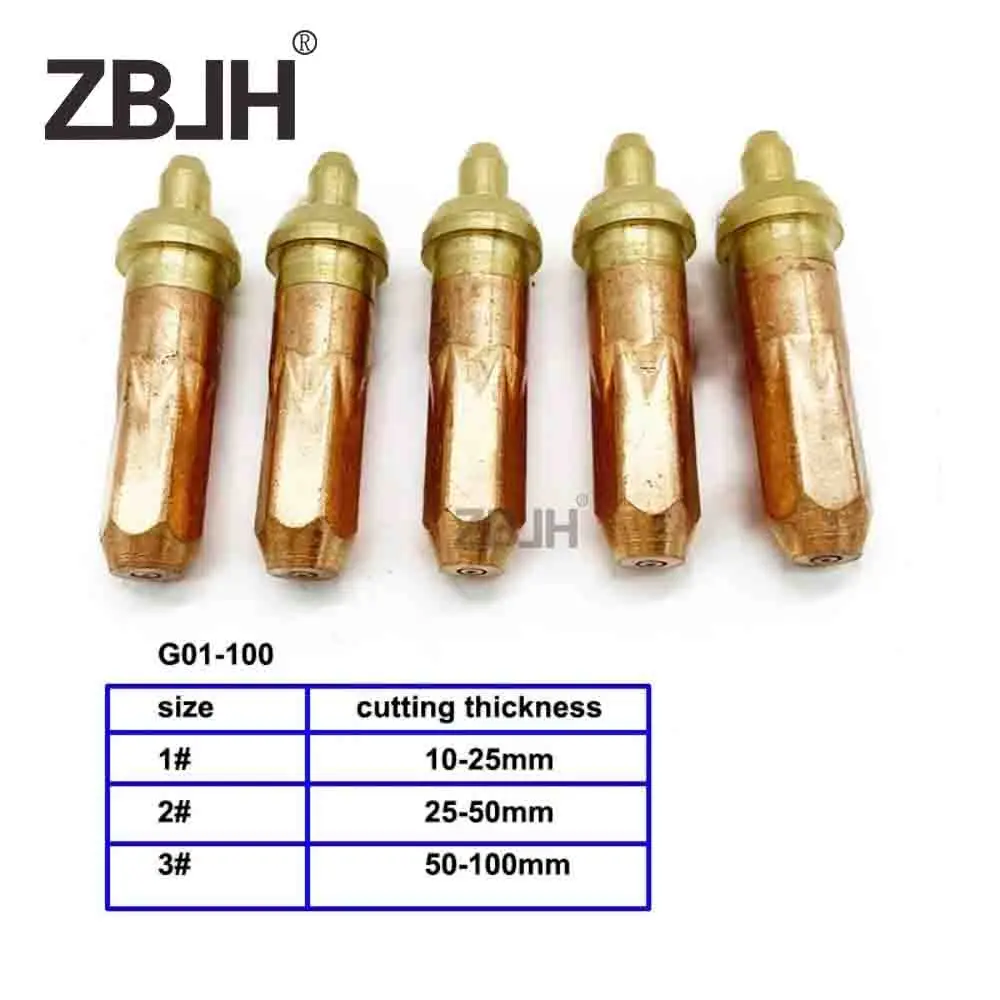 5 قطعة نصائح فوهات القطع لشعلة G01-30/G01-100/G01-300، متوافقة مع أوكسي أسيتيلين وأوكسي بروبان #5