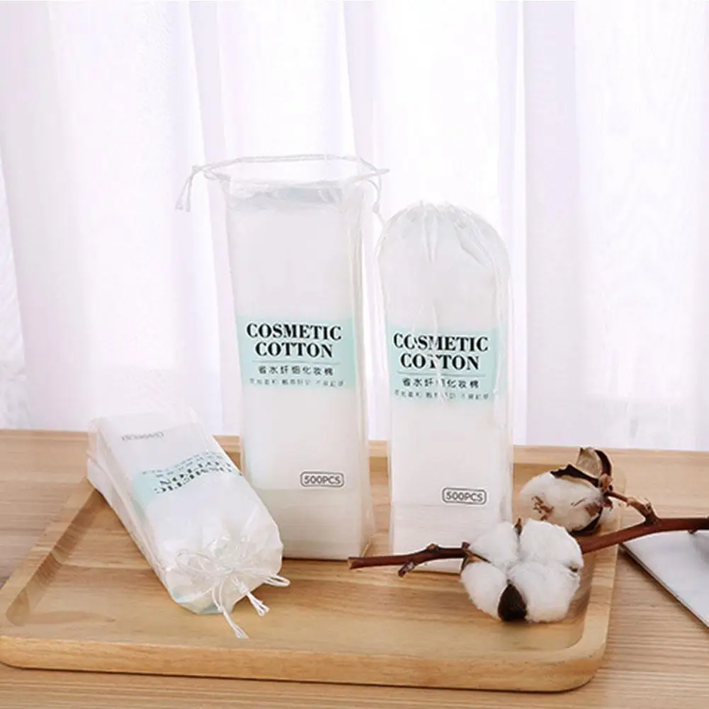 500 unids/set de almohadillas faciales desechables, accesorios de maquillaje, removedor práctico de cara suave, herramienta de belleza de papel de tela no tejida
