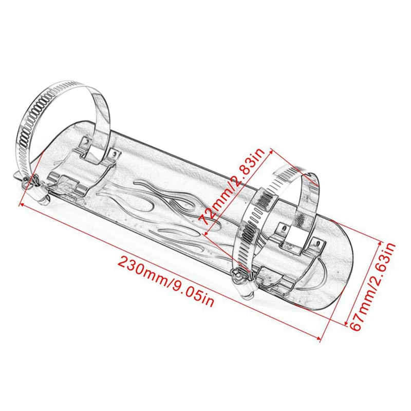 Motorcycle Flame Exhaust Muffler Pipe Heat Insulation Shield Insulation Cover For Chopper Yamaha Thermal