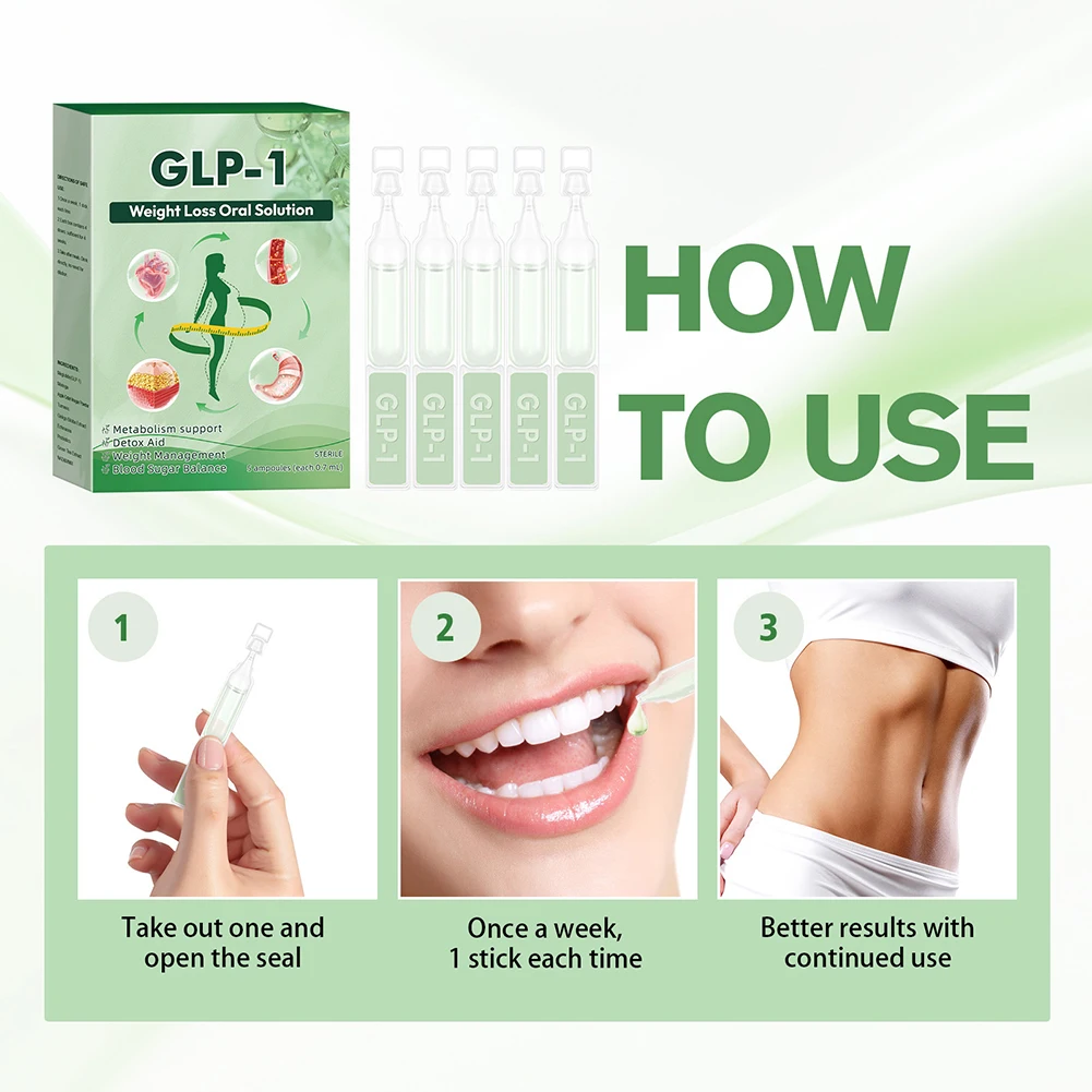 GLP-1 Weight Loss Supplements Natural Herbs Body Care Liquids Drops Maximum Strength Overall Well-Ness Drops Care Supplies