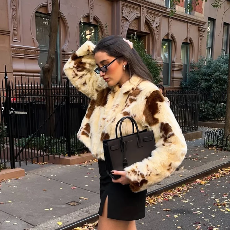 Chic Street Girls Cow Print Fu - Streetwear Girl Brand 评论和价格