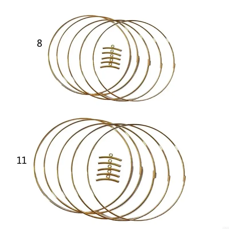 40GB 5Pcs Open Circle Ring Wreath Macrame Hoop Ring for Making Wedding Decors, Wall Hanging Crafts Easy to Use