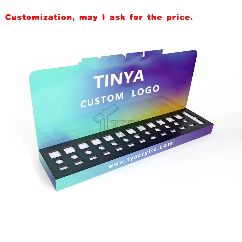 custom.Custom Printing PVC Foam Knock Down Back Panel Promotion POS Display Stands Attractive Desktop Showing Racks
