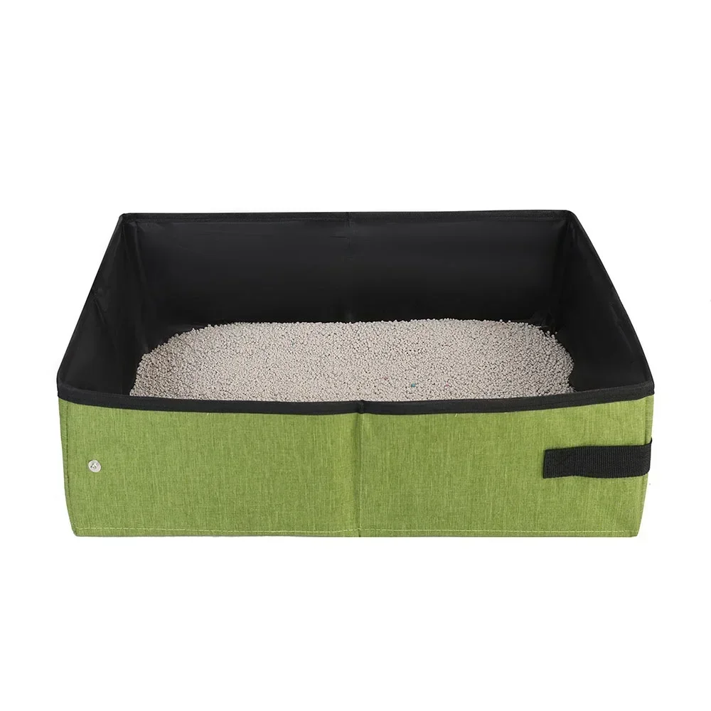 Durable Foldable Cat Litter Box Oxford Cloth Out Portable Large Waterproof Car Cat Litter Box