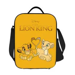 Custom The Lion King Simba And Nala Thermal Insulated Lunch Bag Women Lunch Container for Outdoor Picnic Bento Food Box