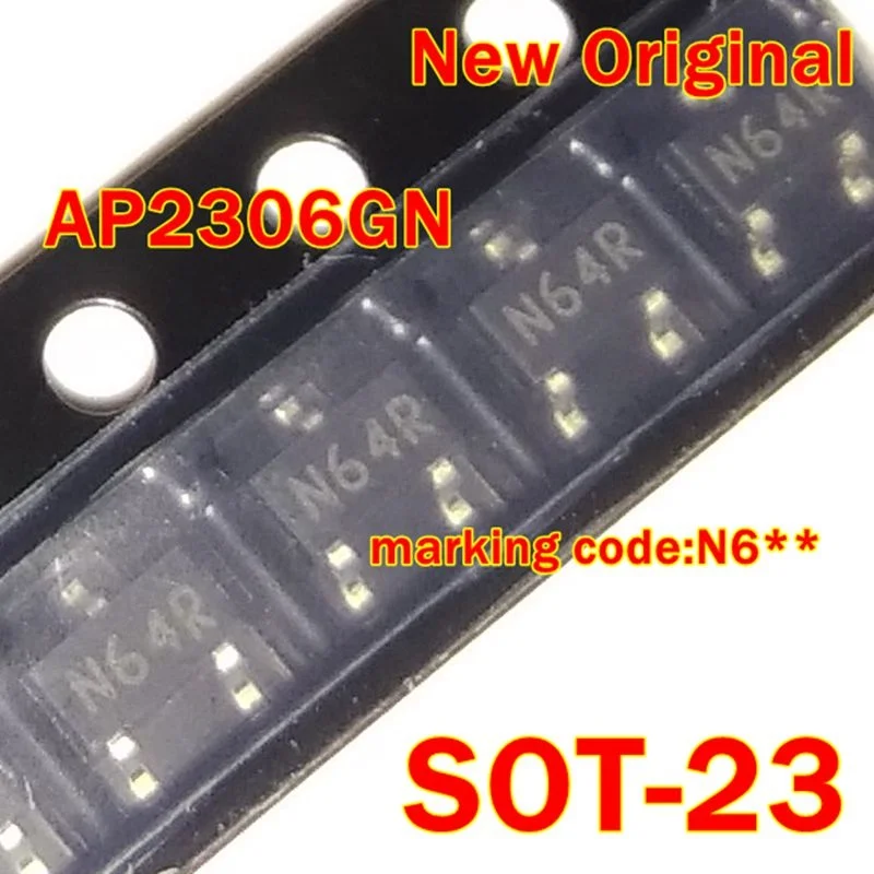 10Pcs to 500Pcs Ap2306Gn-Hf Ap2306Gn Sot-23 New Original Marking Code:N6** N-Channel Enhancement Mode Power Mosfet