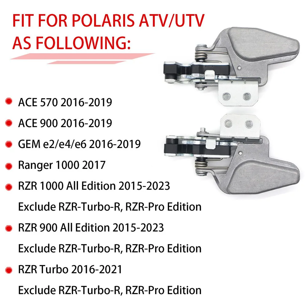 Fechadura da porta do carro Fechadura da trava da porta esquerda e direita 2637287 2637286   Para Polaris RZR 2015-2023 RZR Turbo 2016-2021 RZR RS1 2018-2021