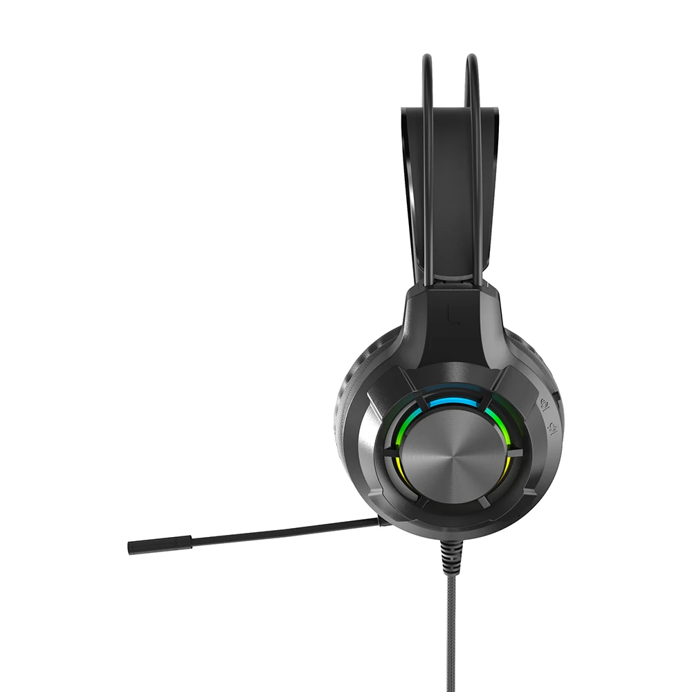 Cuffie cablate cuffie da gioco con microfono a cancellazione di rumore a luce LED per laptop PS4 PS5 accessori per giochi per Computer IPad