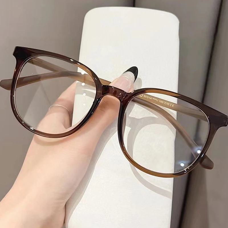 Women's Eyepieces For Computer Lenses Anti Blue Light Female Eyeglasses Presbyopia Magnifier Vintage Eyewear Transparent Frames