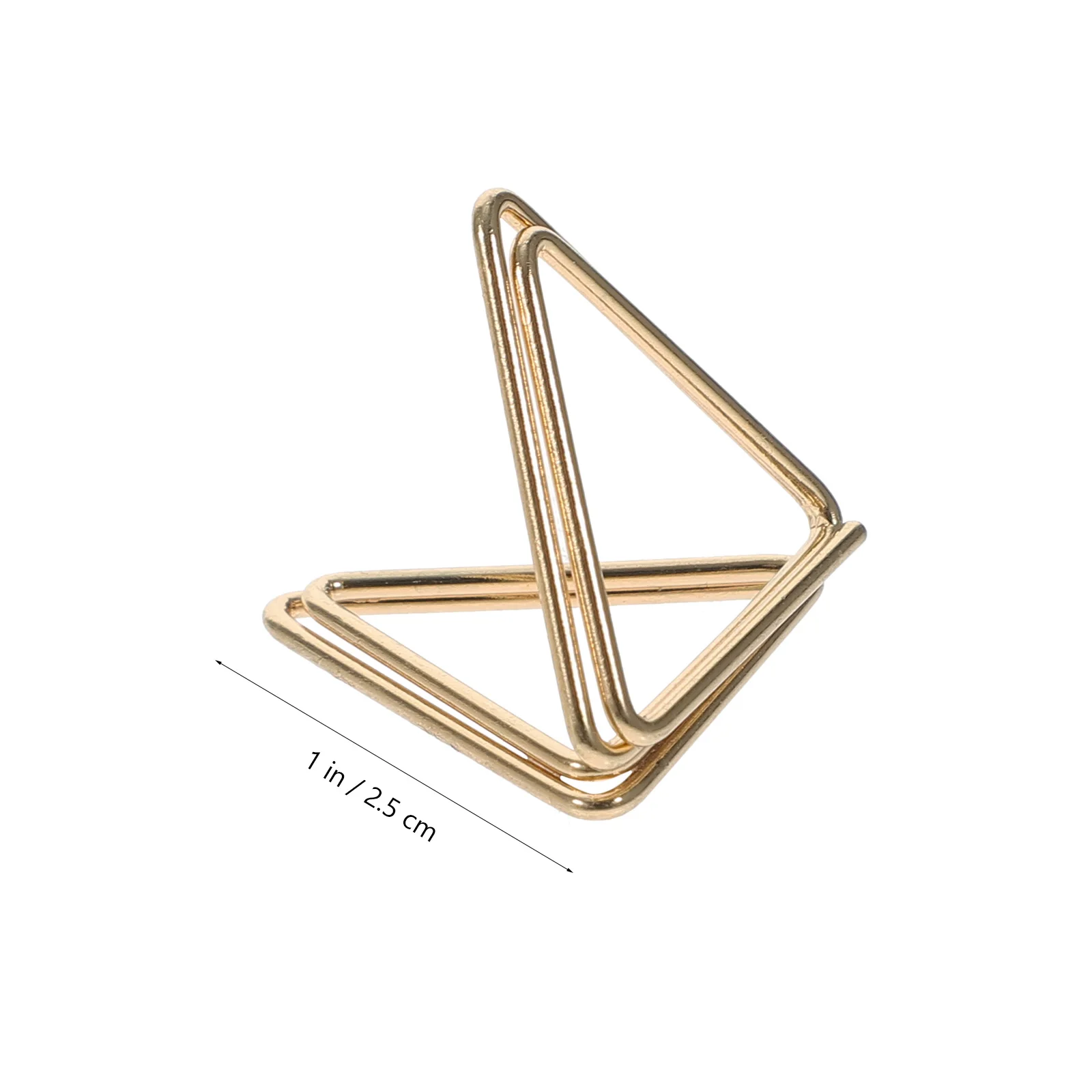 

30Pcs Triangular Shaped Paper Clips Metal Memo Holders Safe Reliable Table Number Stands Decorative Photo Display Clamps