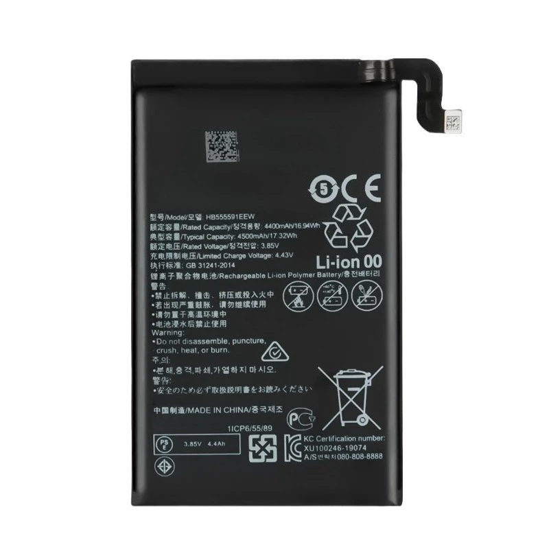 Batería de teléfono HB555591EEW 3.85V 4500mAh para Huawei Mate30 Pro 5G, repuesto de alta calidad, nueva 6