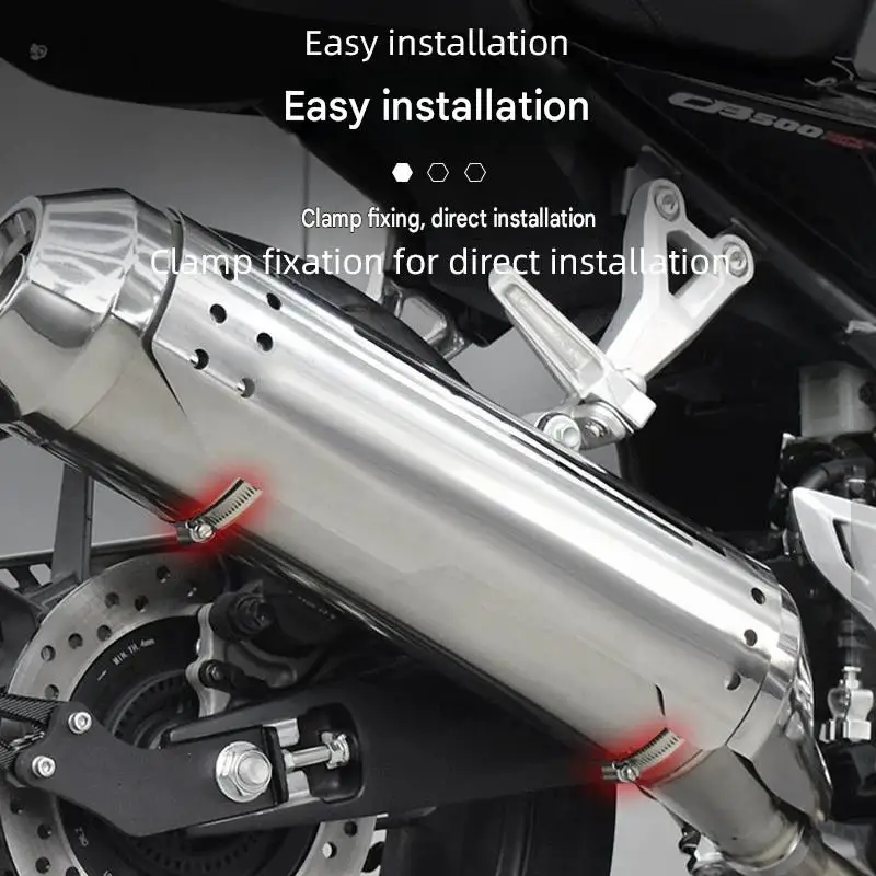 For Honda CB500SF Motorcycle Exhaust Pipe Decorative Heat Shield with Pre-Reserved Heat Dissipation Slots for Enhanced Cooling