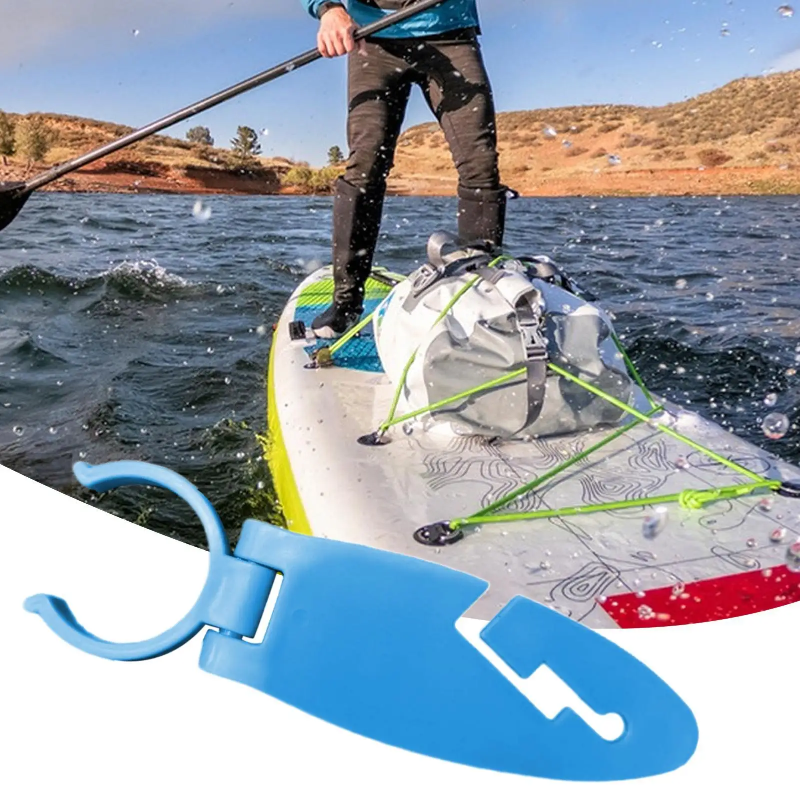 2pcs Paddle Board Fasten Clip Fix Clamp Ensure secure connection to paddle board for Paddleboard  kayak Fishing traveling