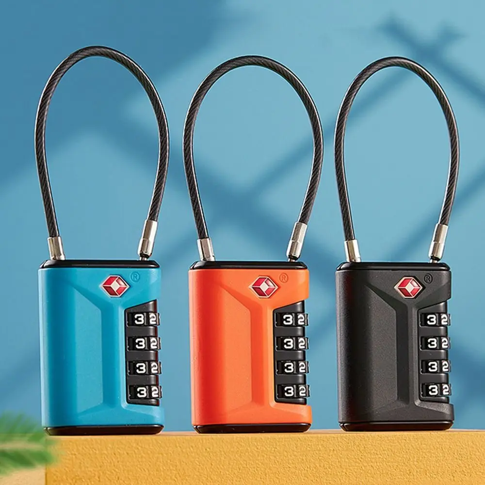 Portable TSA Customs Colorful Code Lock for Travel Luggage Password Changeable Lock Contrast Color Design Padlock Cabinet Locker