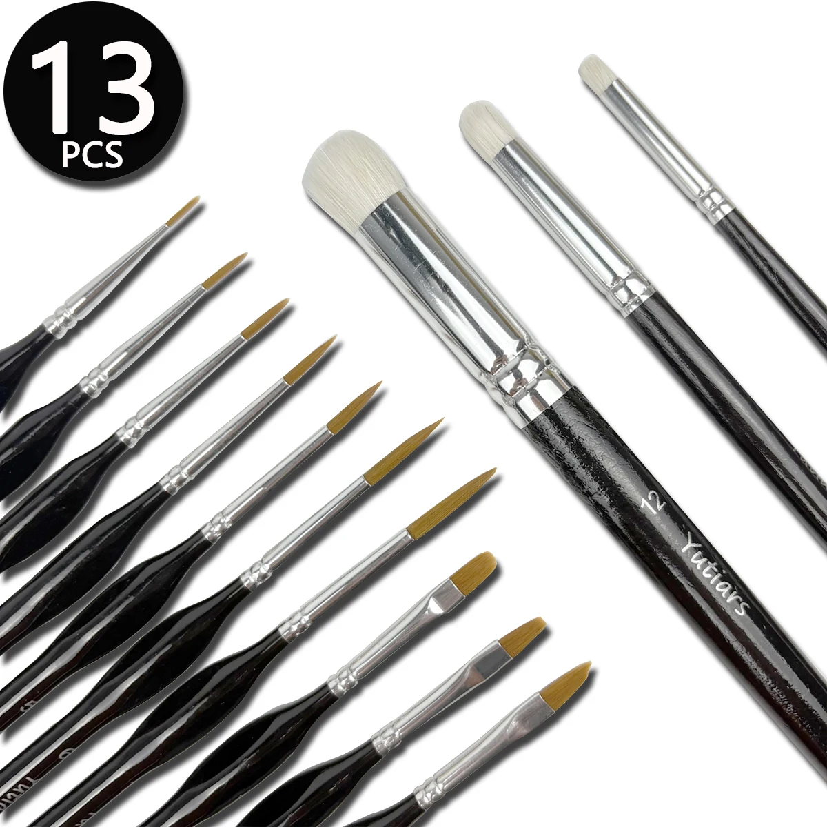 فرش طلاء مصغرة Drybrush-10pcs مجموعة فرش طلاء بتفاصيل صغيرة، فرش صغيرة بتفاصيل دقيقة للأكريليك والألوان المائية والزيت #4