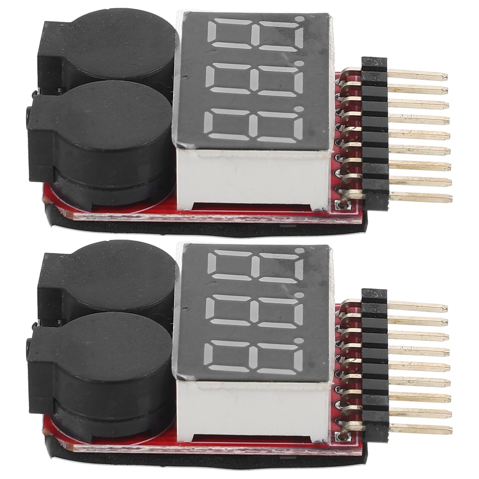 

2pcs Tester Voltage Buzzer Buzzer Alarm With Led Indicator Alarm Lipo Checker RC Monitor Volt Meter Electrical